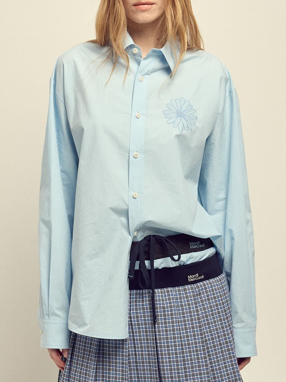 COTTON POPLIN SHIRT_SKY BLUE