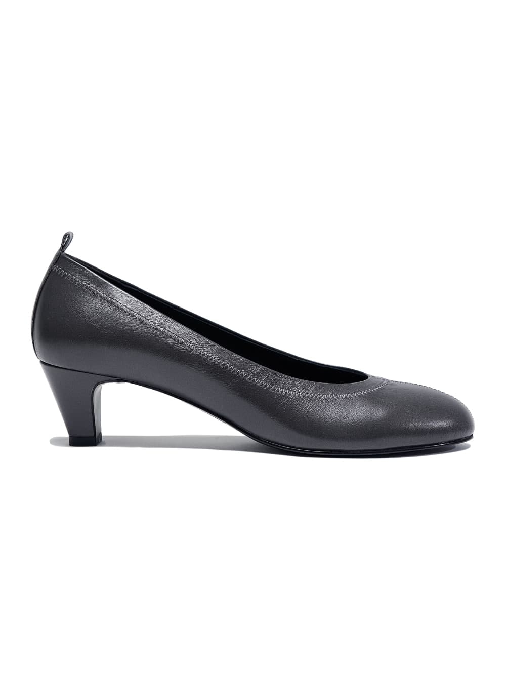 VINTAGE ROUND TOE PUMPS_CHARCOAL