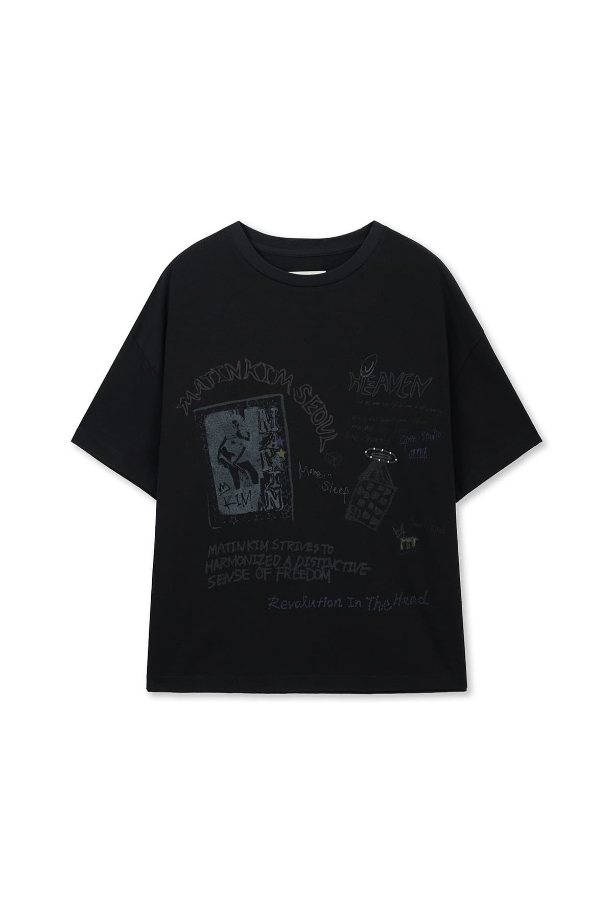 GRAFFITI ARTWORK TOP IN BLACK