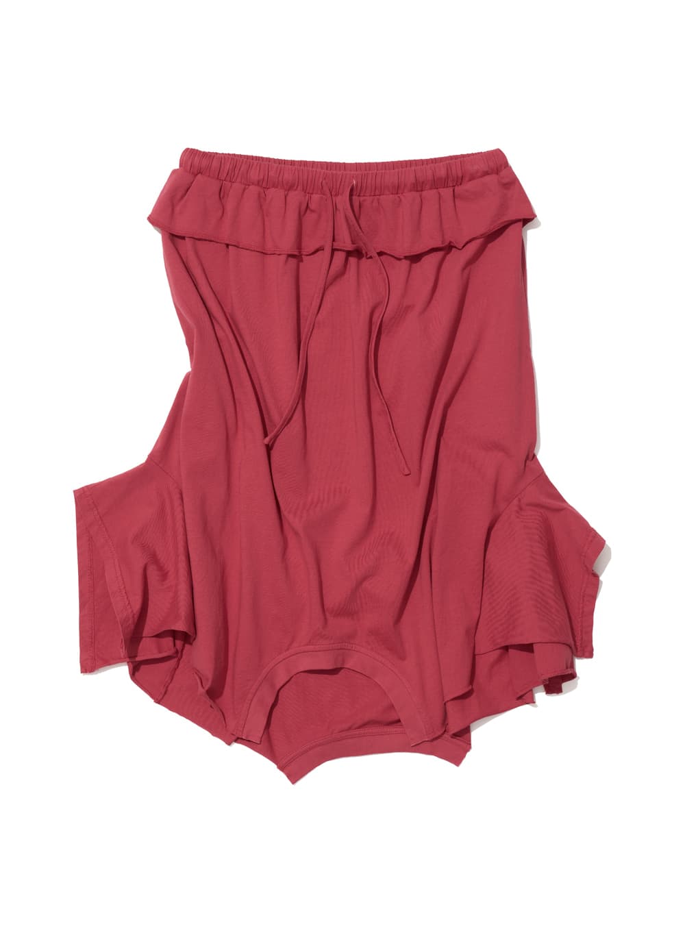 REVERSE T-SHIRT MIDI SKIRT_CHILI