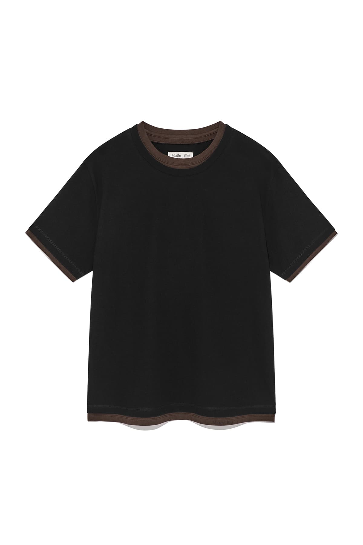 COLOR POINT LAYERED TOP FOR MEN IN BLACK