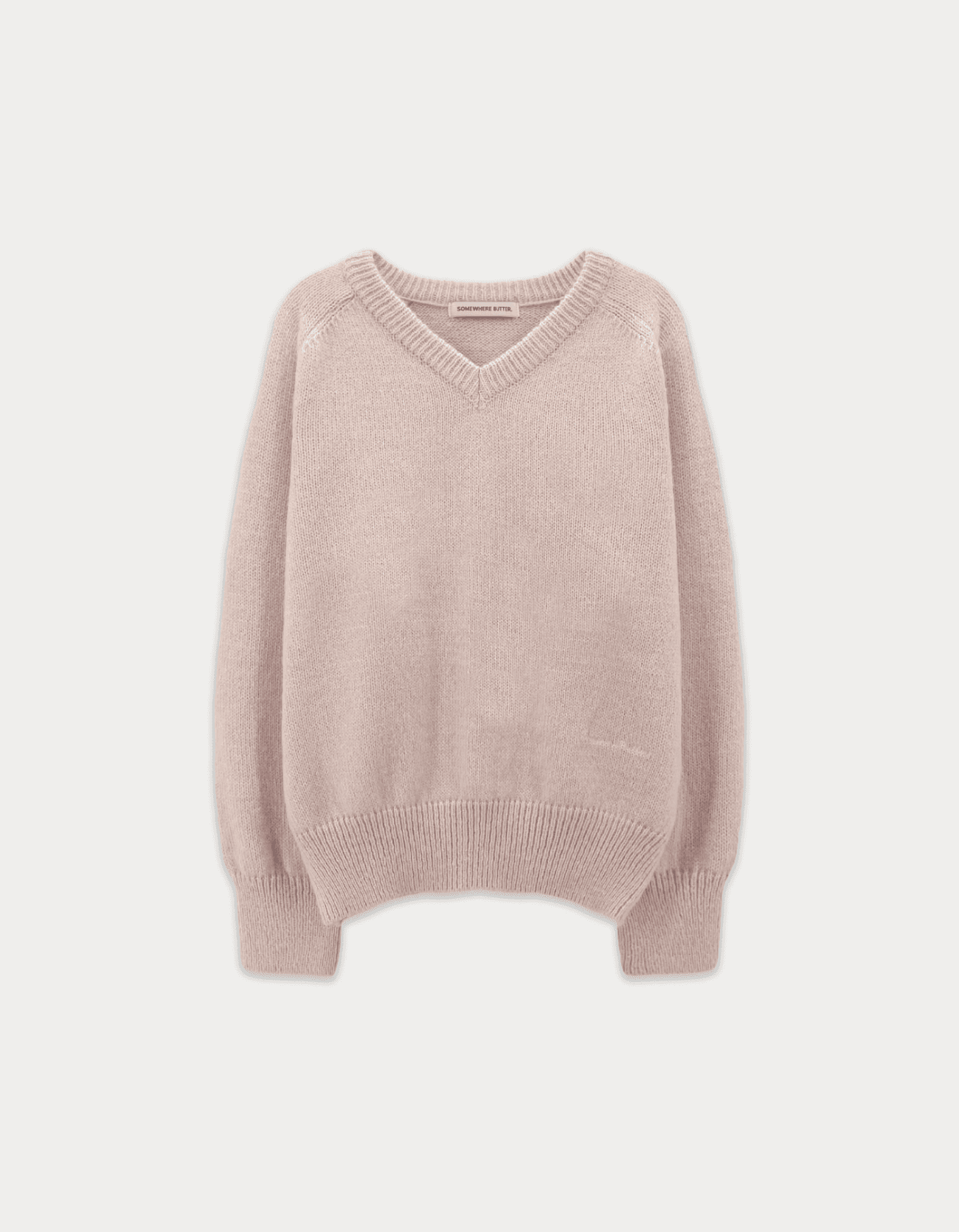 Hazel Alpaca V-Neck Knit - Pink