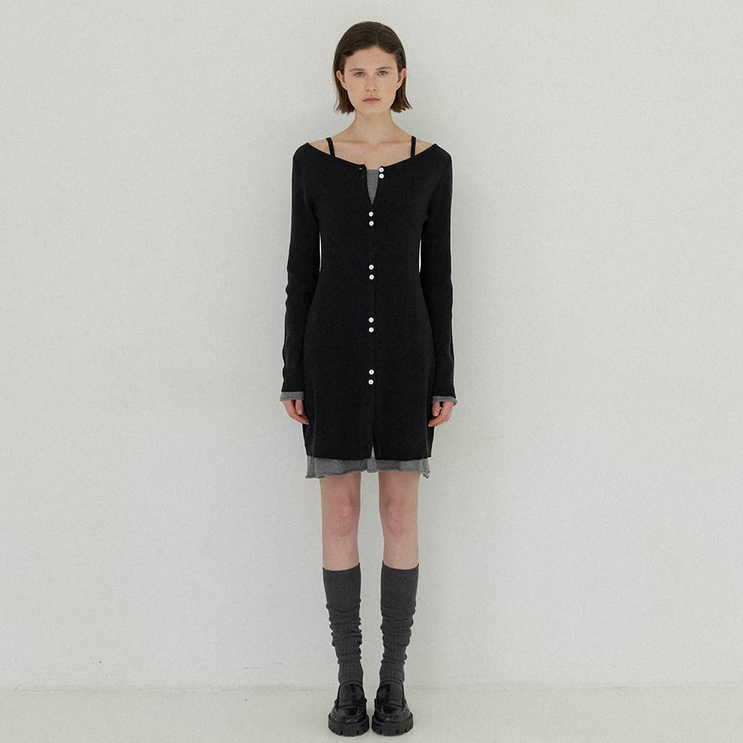 (Z-OP-6226)TALLI LAYERED KNIT DRESS