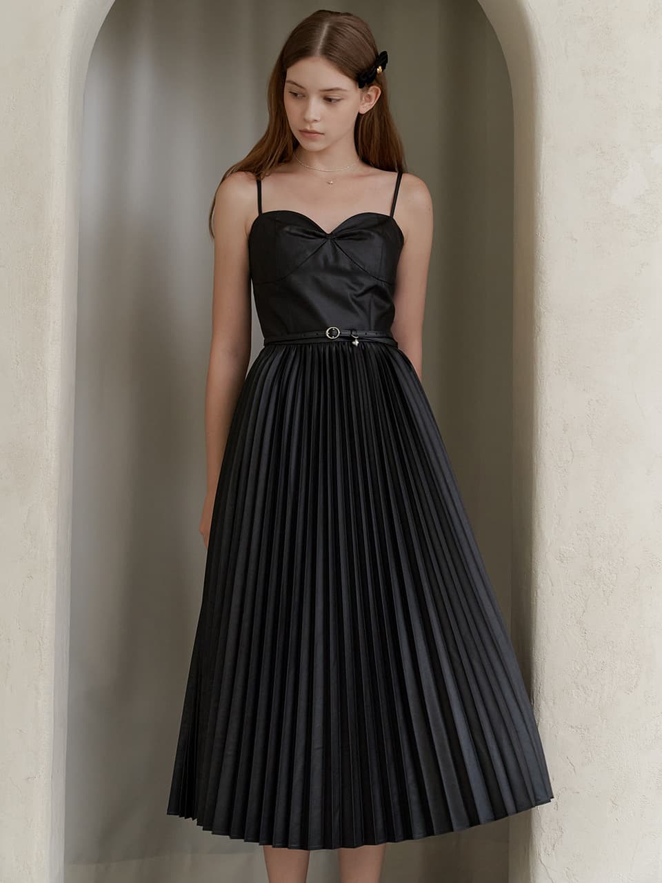 Rome Pleats Bustier Dress