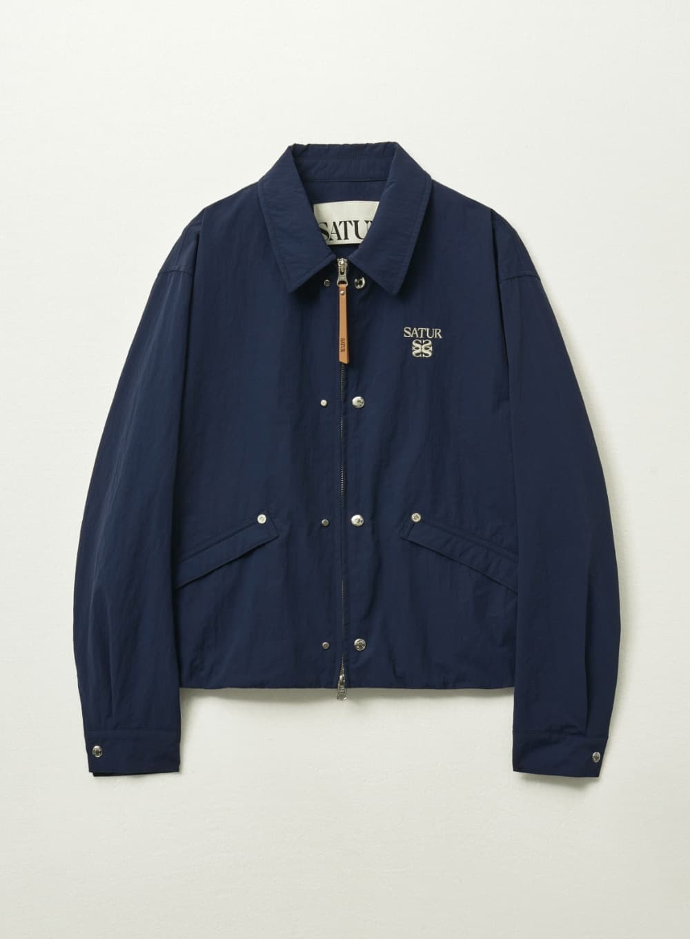 (W) Teo Nylon Coach Jacket - Navy