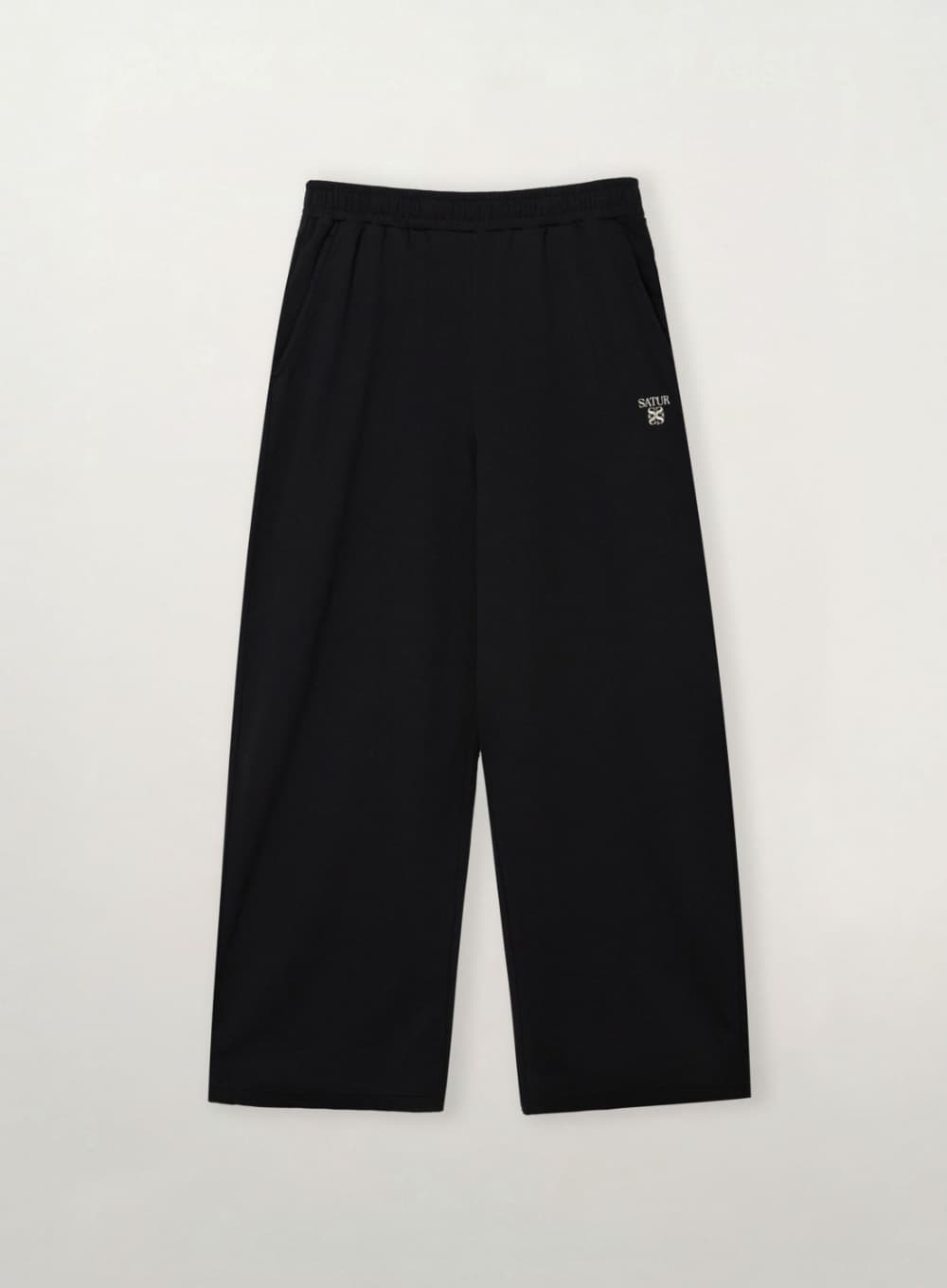 (W) Loren Small Logo Light Weight Sweatpants - Black