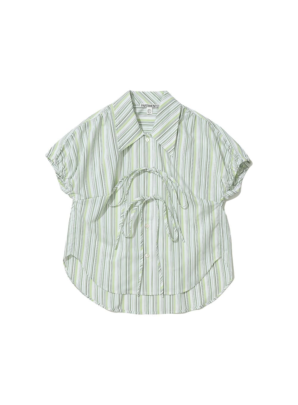 RIBBON STRAP PUFF BLOUSE_GREEN