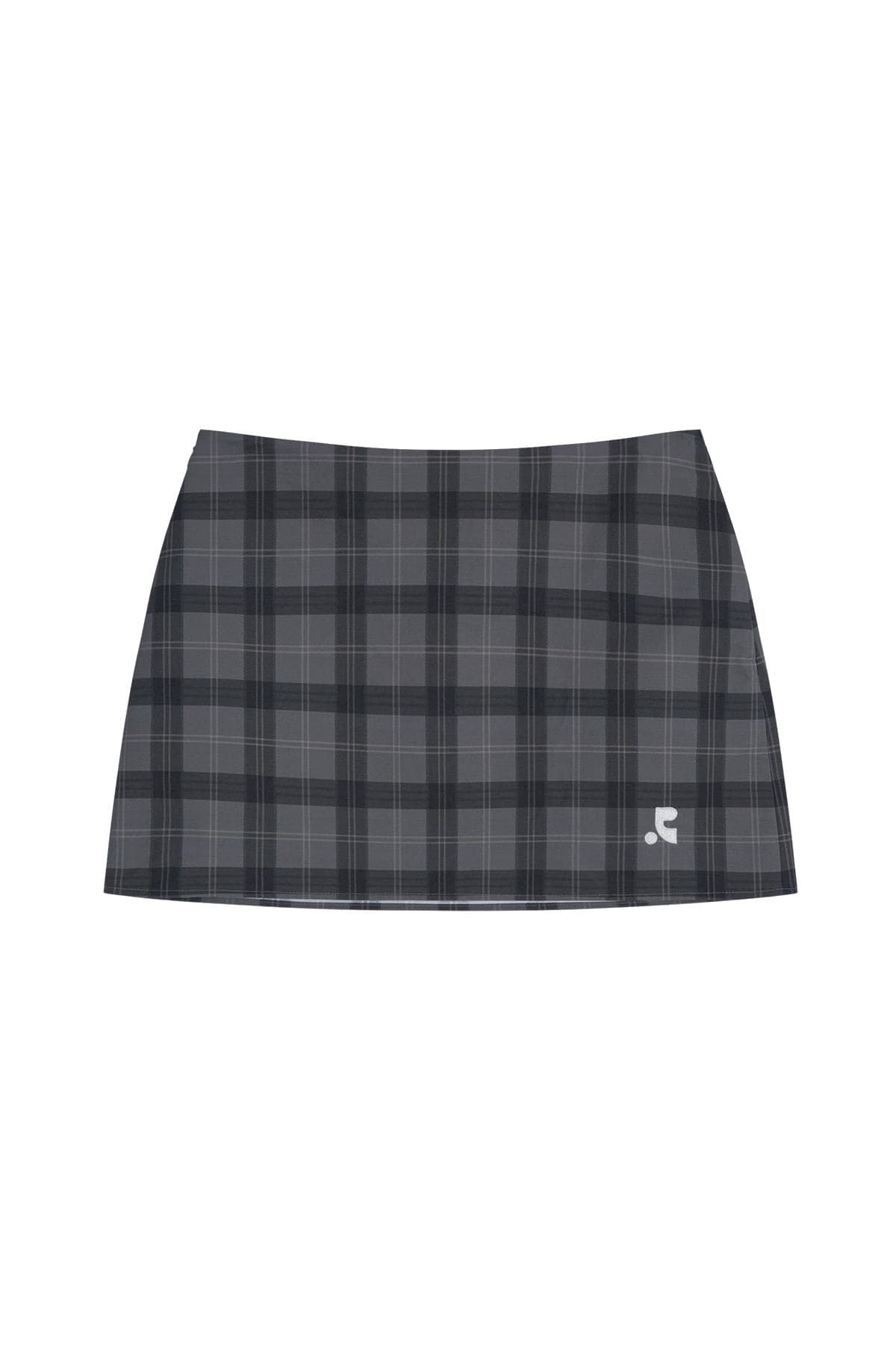 RR CHECK MINI SKIRT - CHARCOAL