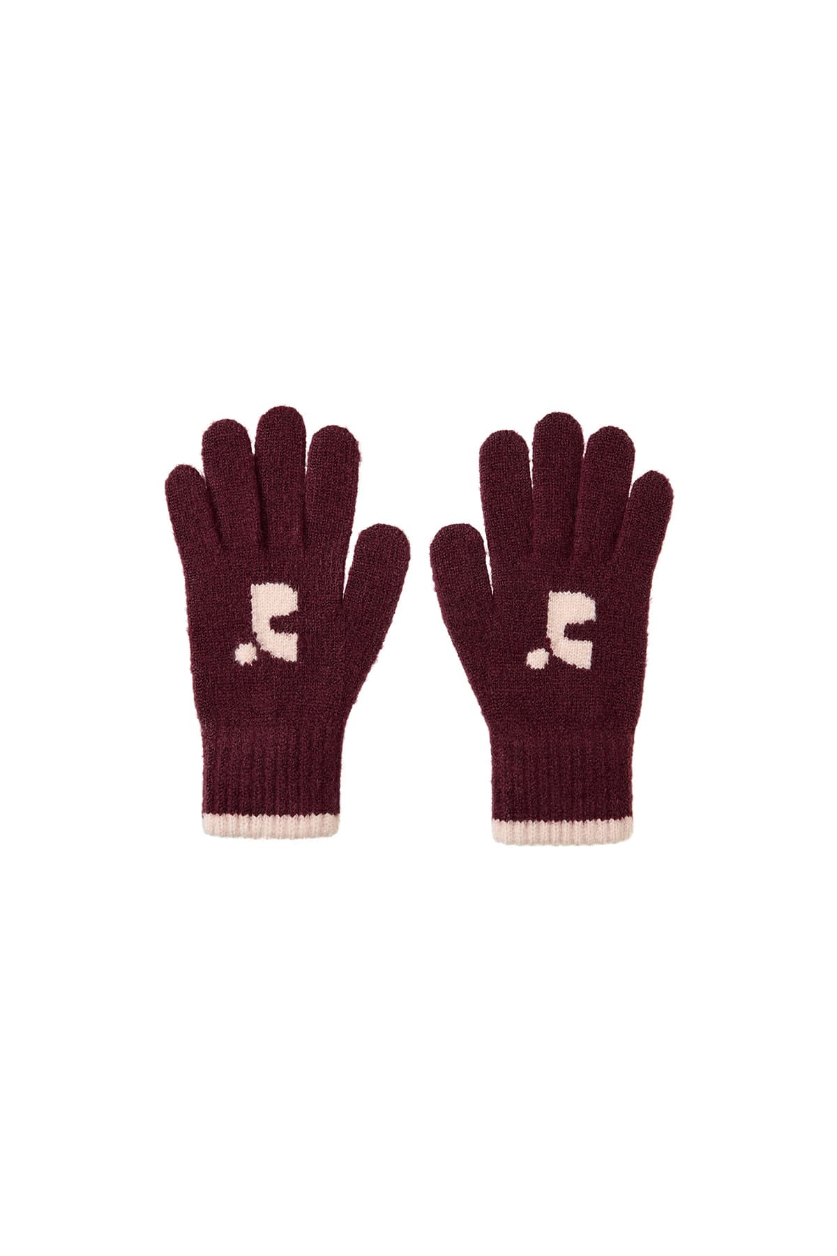 LOGO KNIT GLOVE - RED