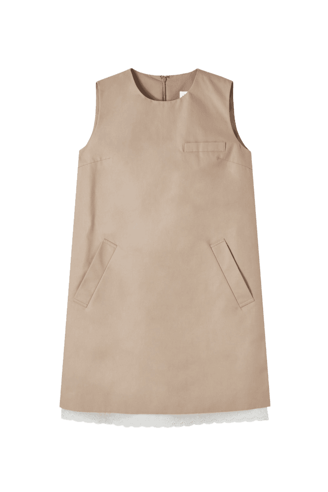Mini A-line dress (Beige)