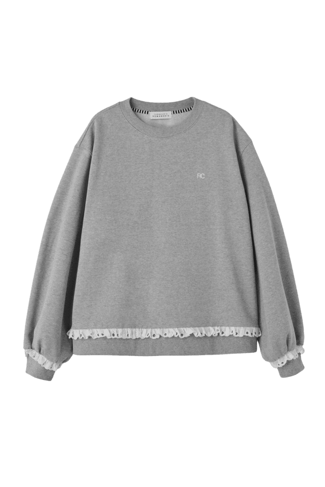 Lace Whisper Sweatshirt (Gray)