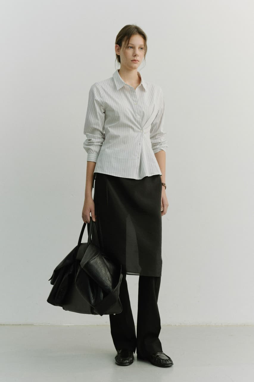 SEE-THROUGH LAYERING SKIRT BLACK_UDSK6A208BK