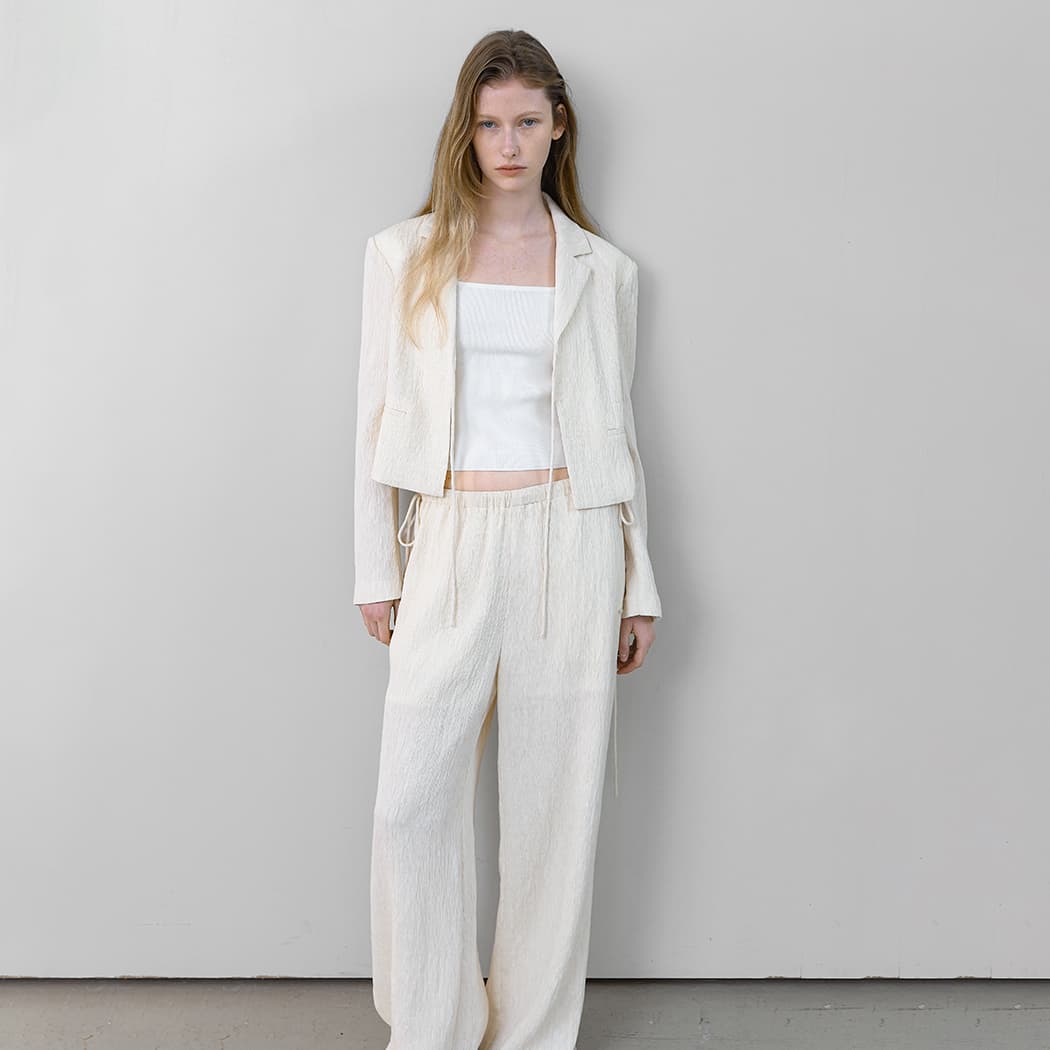 (PT-5635)ROSE RIBBON SET-UP PANTS