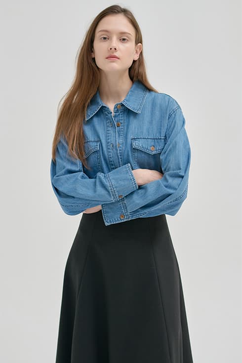 24FN casual denim shirts [BL]