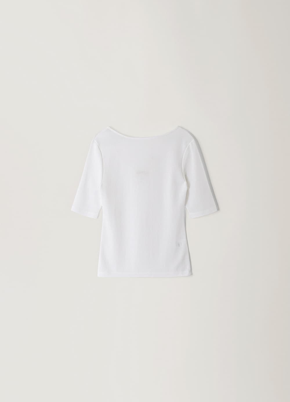 Scoop Back Slim T-Shirt - Off White