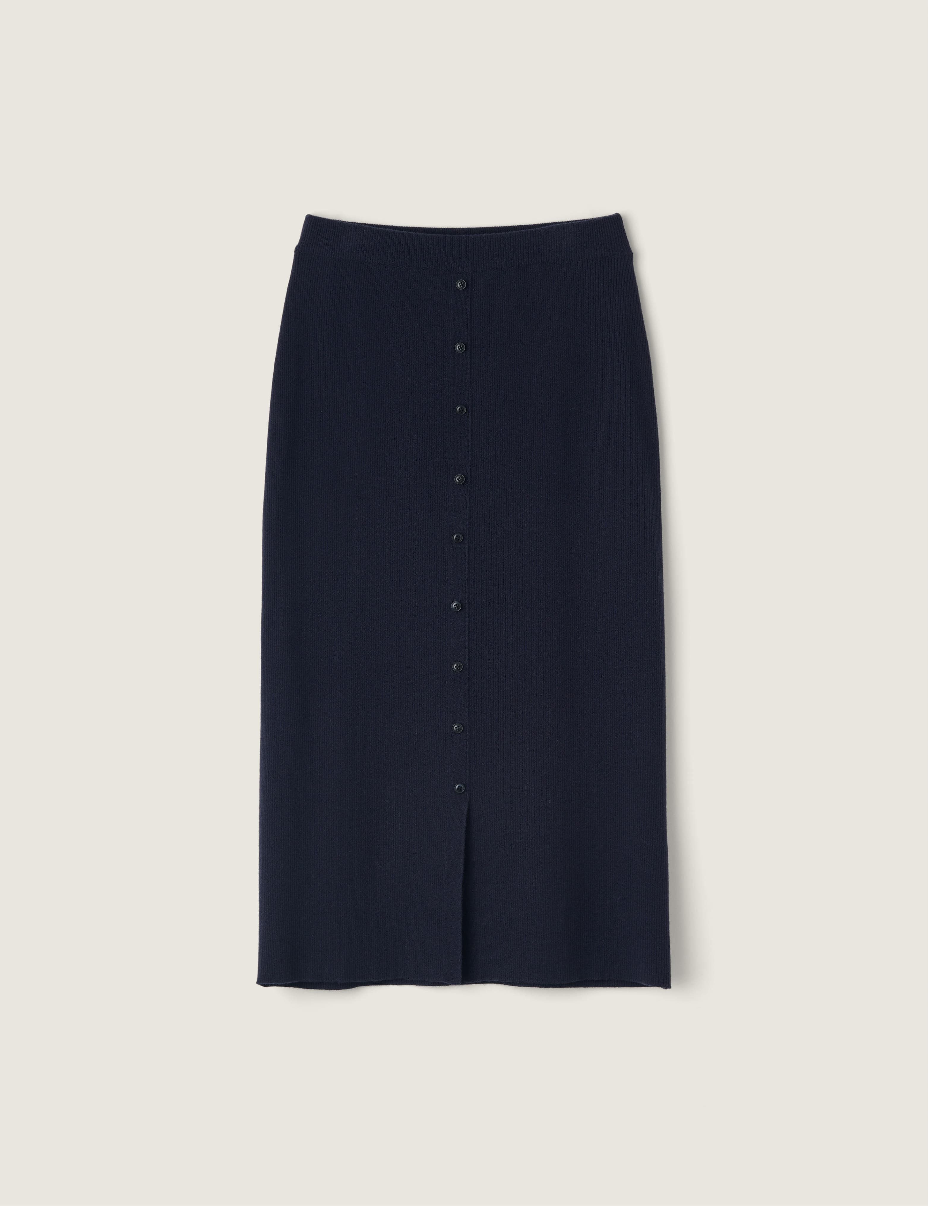 Sojeanne Wool Knit Skirt (Navy)