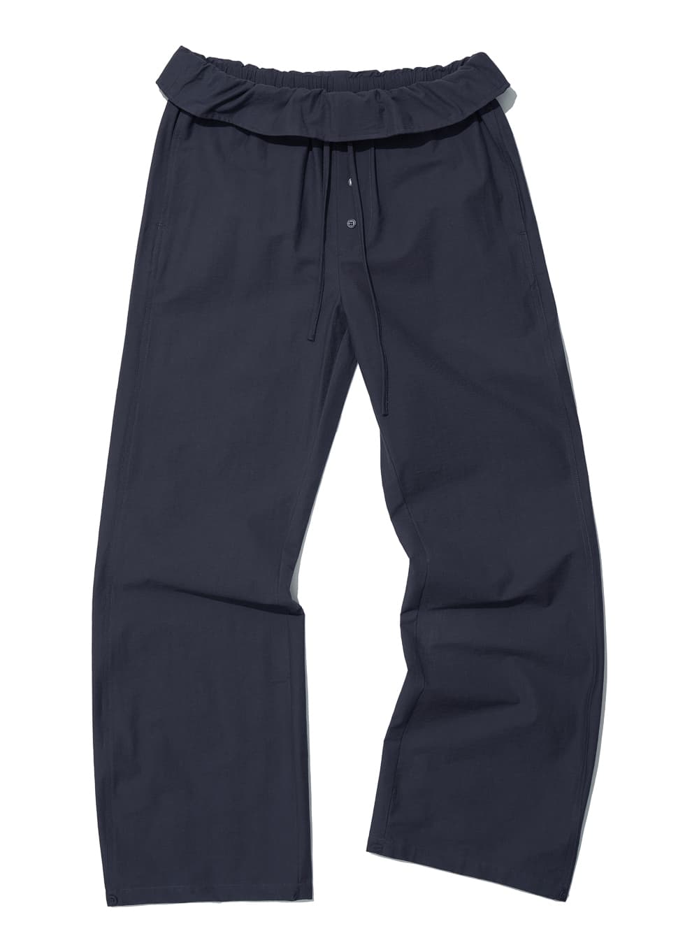 2WAY FRILL TURNOVER WAIST PANTS_NAVY