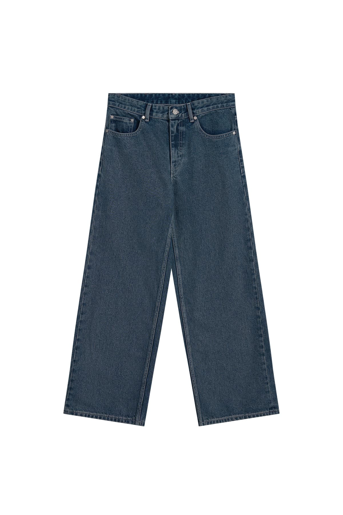 LOW RISE STITCH JEANS - BLUE