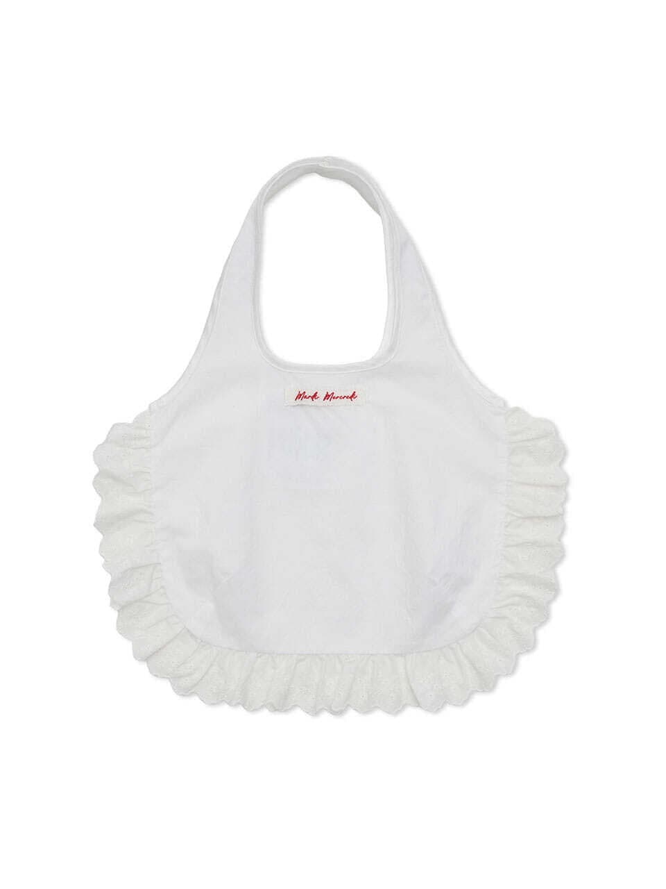 SHEER COTTON BAG FRILL_WHITE