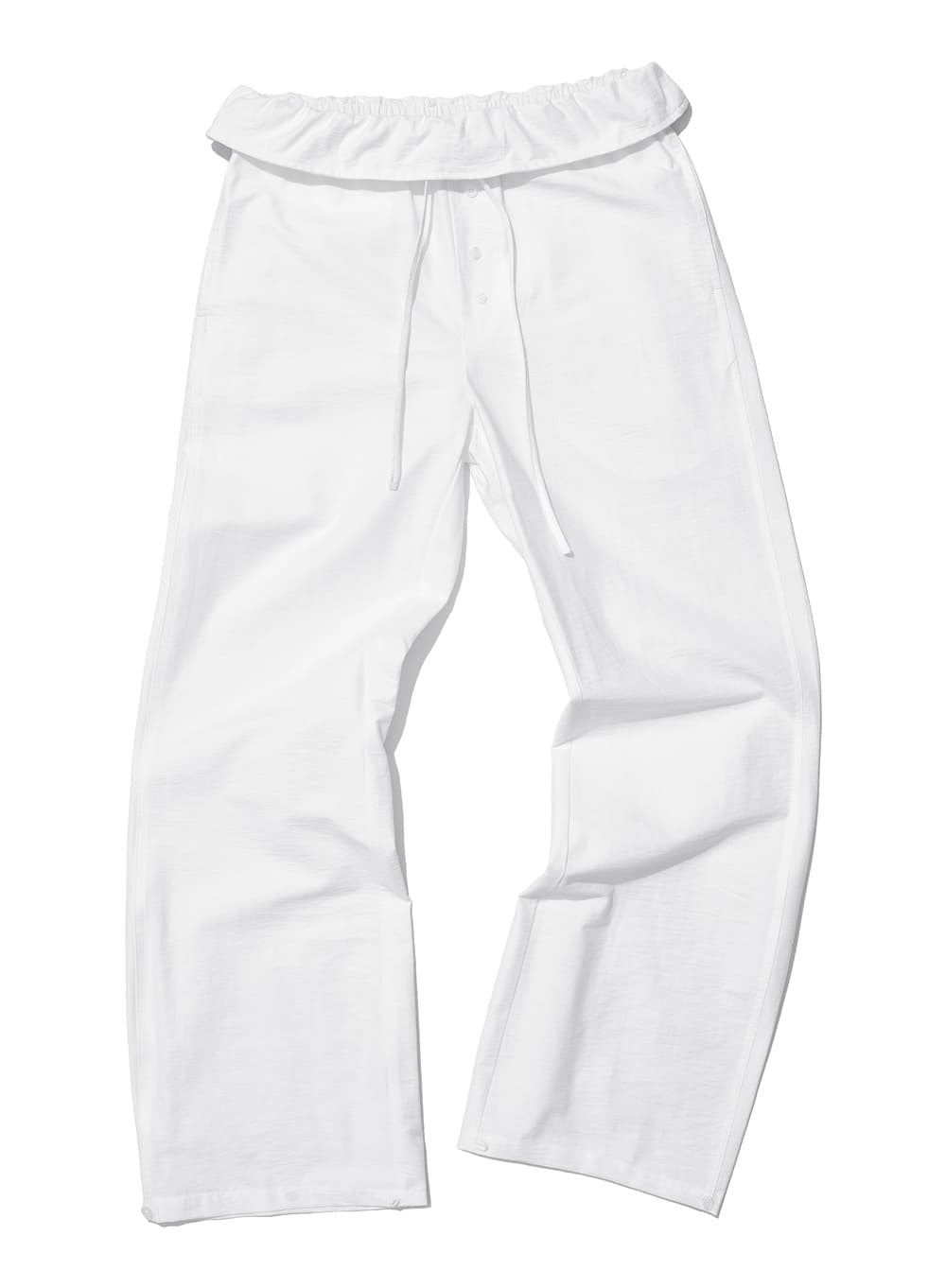 2WAY FRILL TURNOVER WAIST PANTS_WHITE