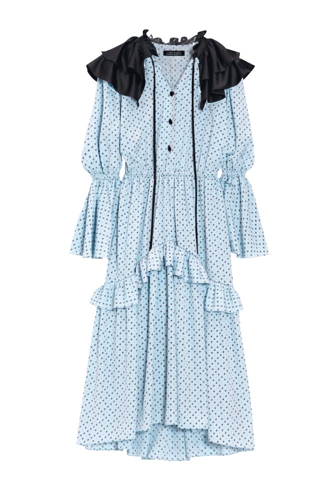 Tiered Ruffle Maxi Dress (2Color)