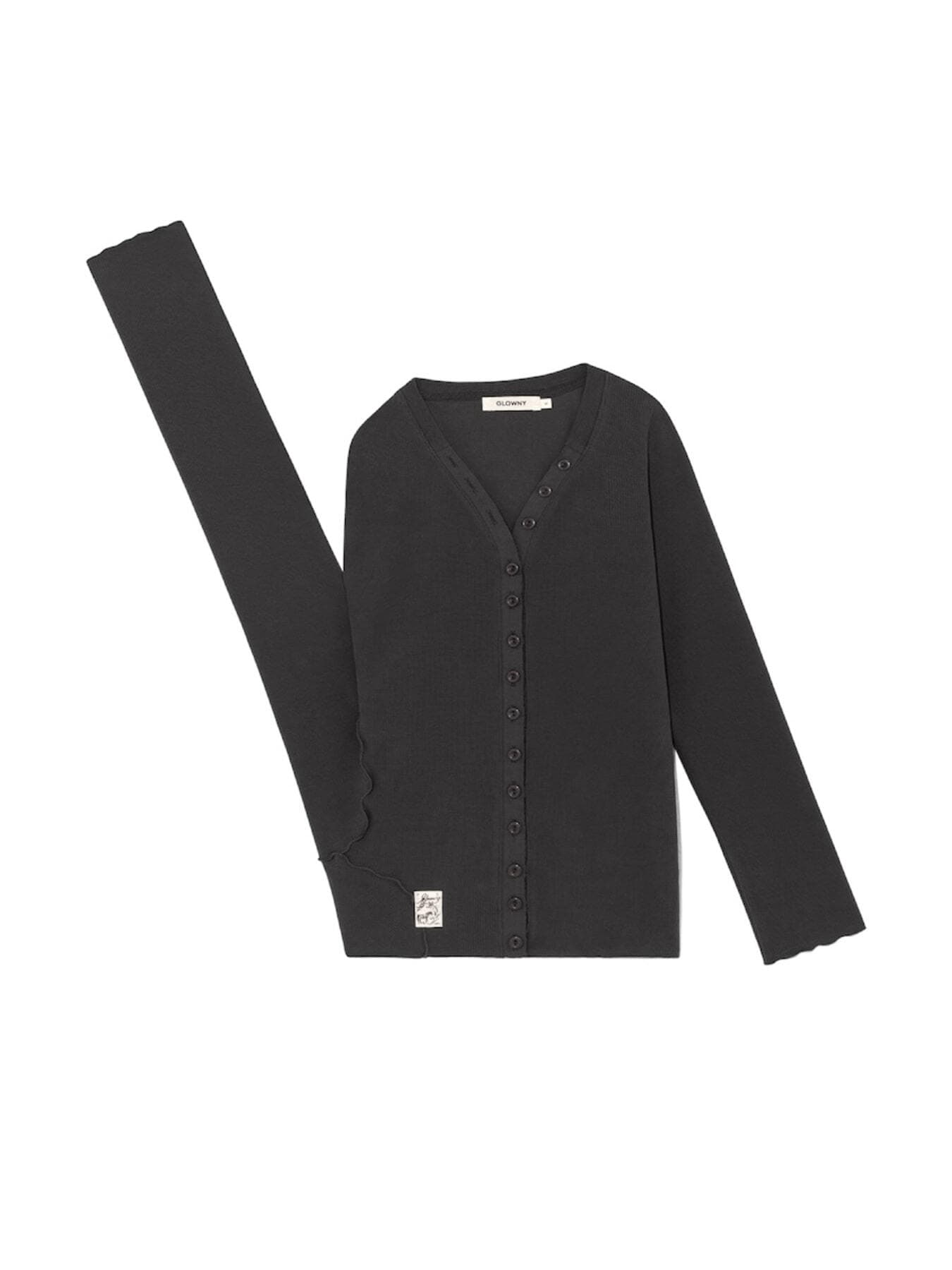 TILT BUTTON LONG SLEEVE (CHARCOAL)