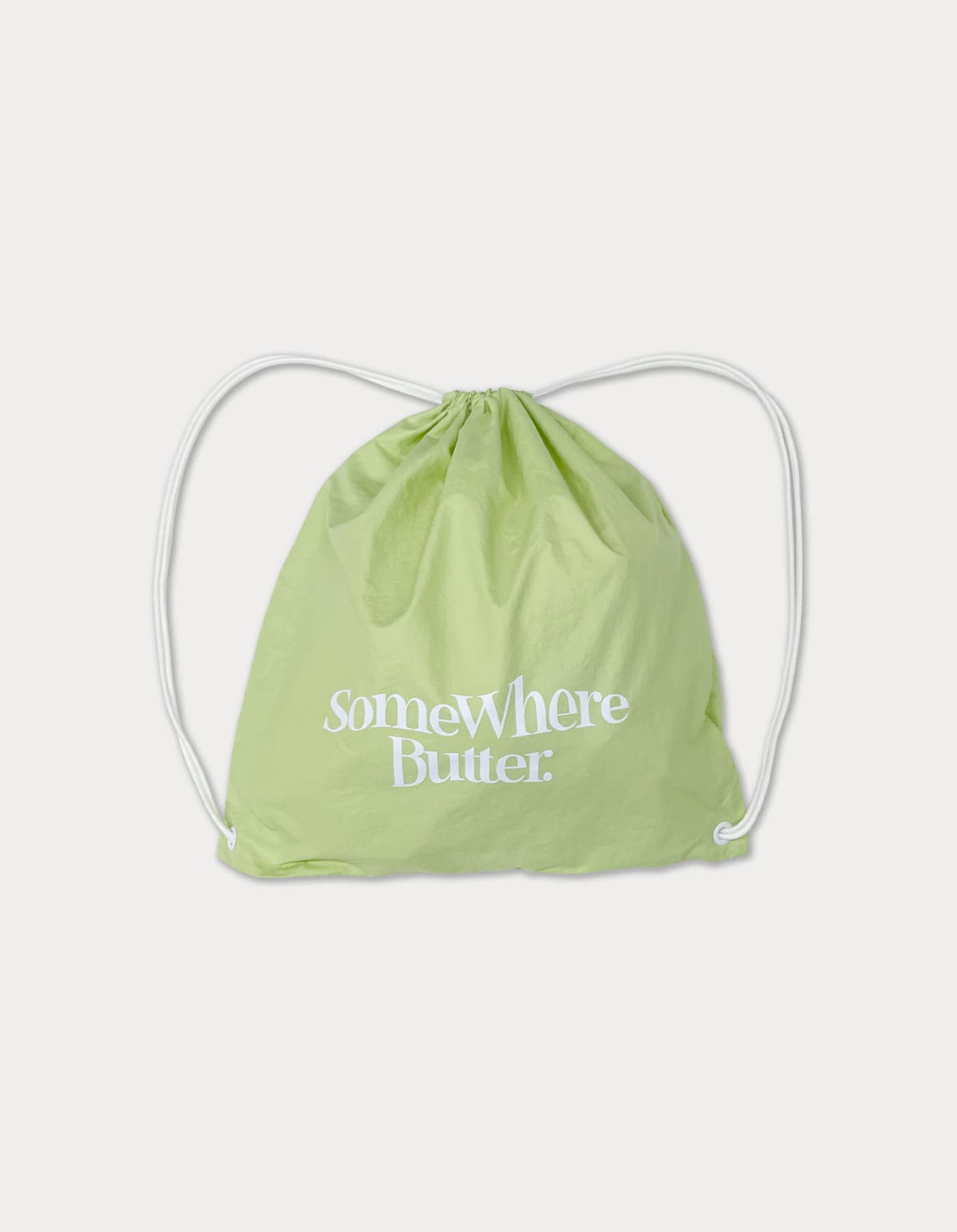 wave nylon string bag - apple green