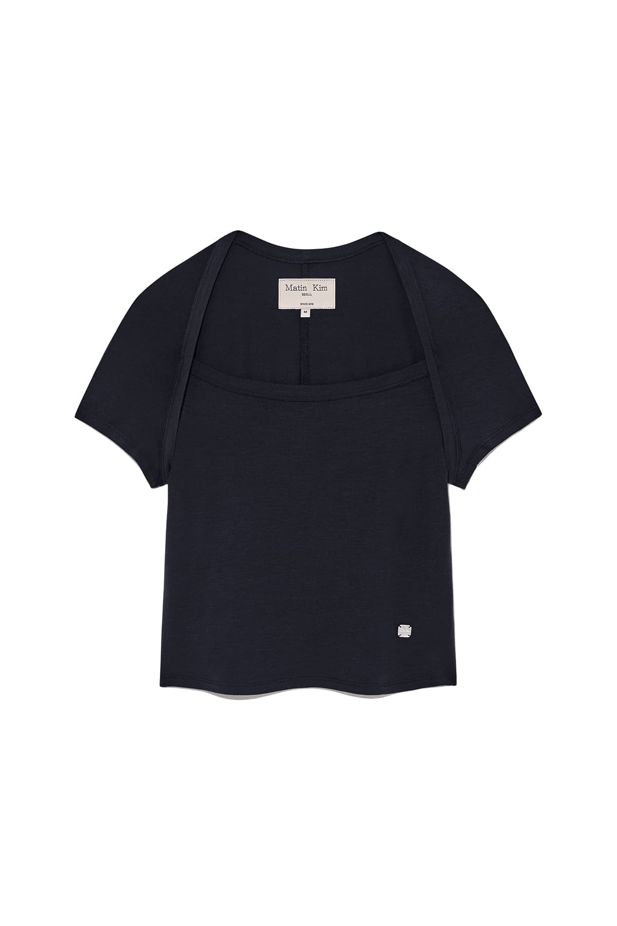 RAGLAN BOLERO SLIM TOP IN DARK NAVY