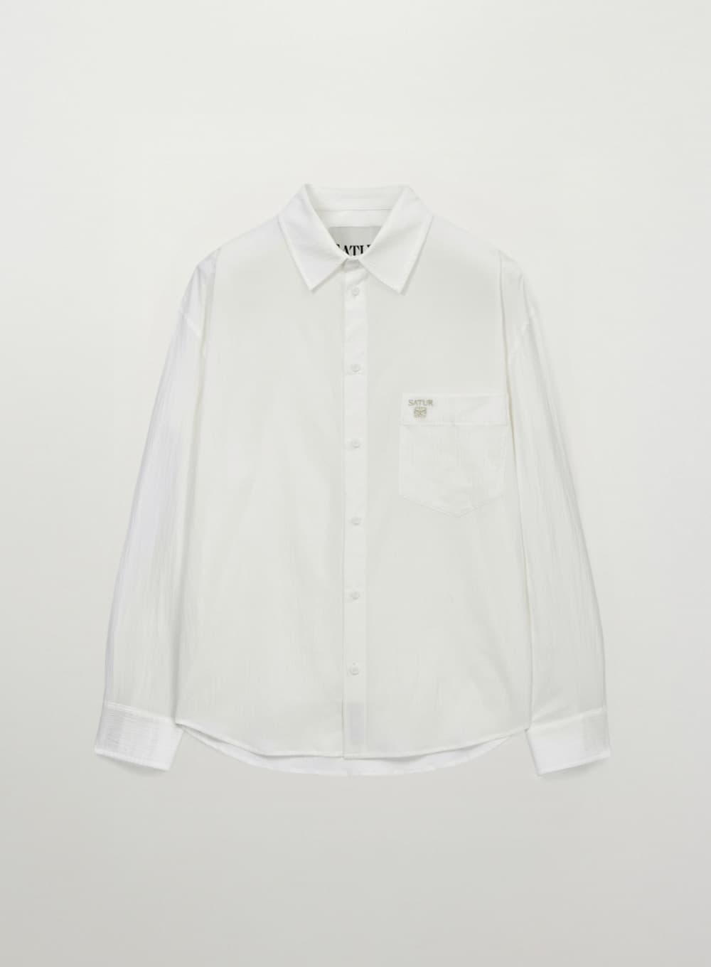 Seersucker Pocket Shirt - White