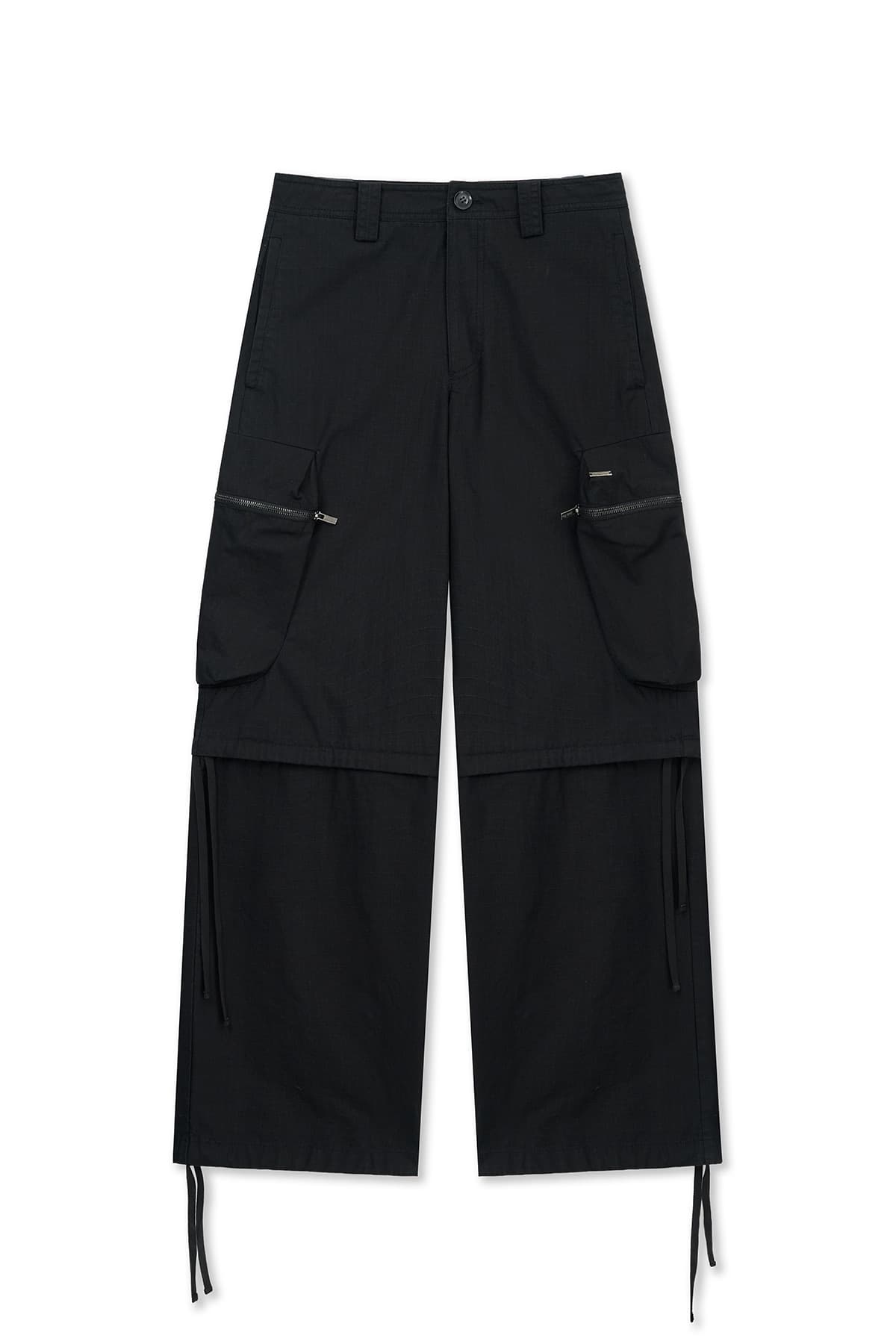 DETACHABLE CARGO PANTS IN BLACK