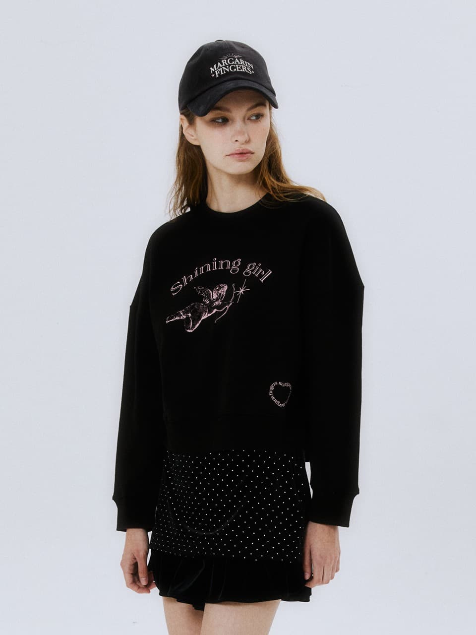 SHINING GIRL SWEAT SHIRT (BLACK)