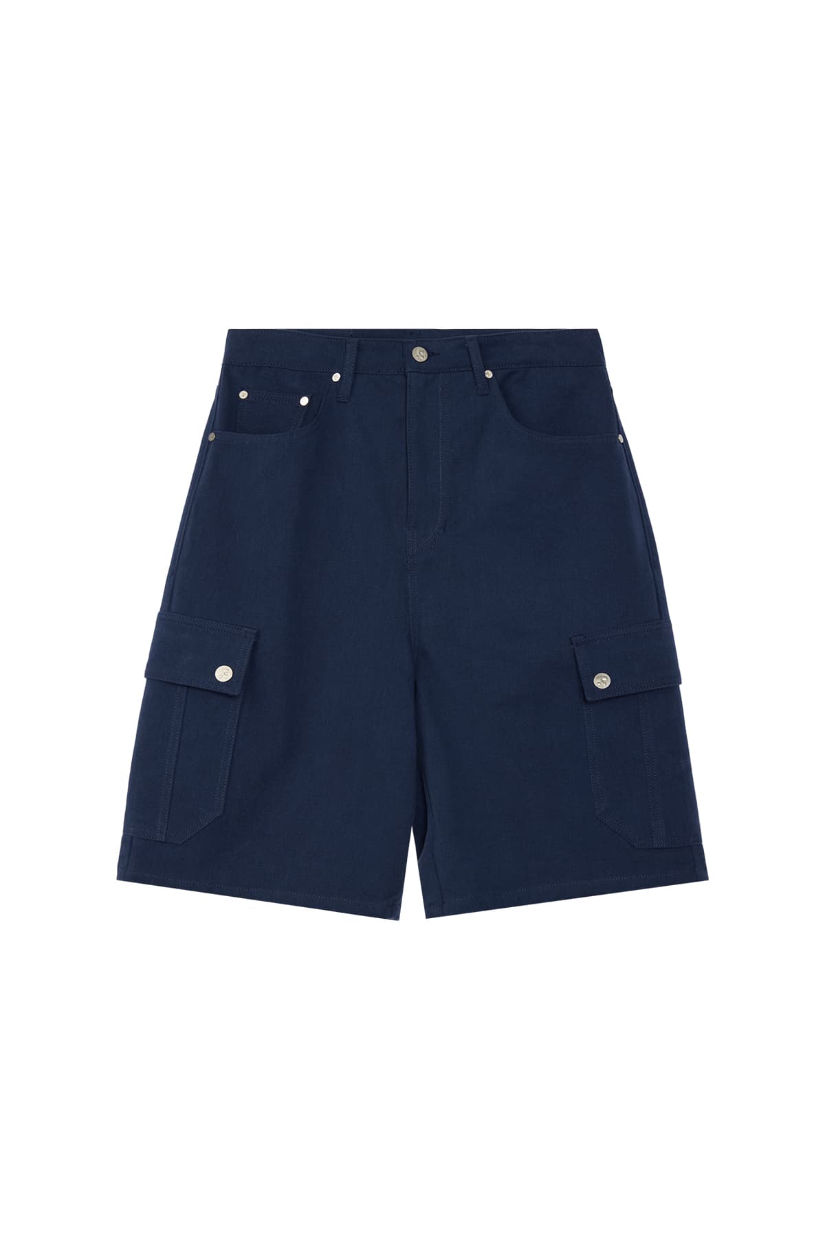 LOGO COTTON CARGO SHORTS - DEEP BLUE