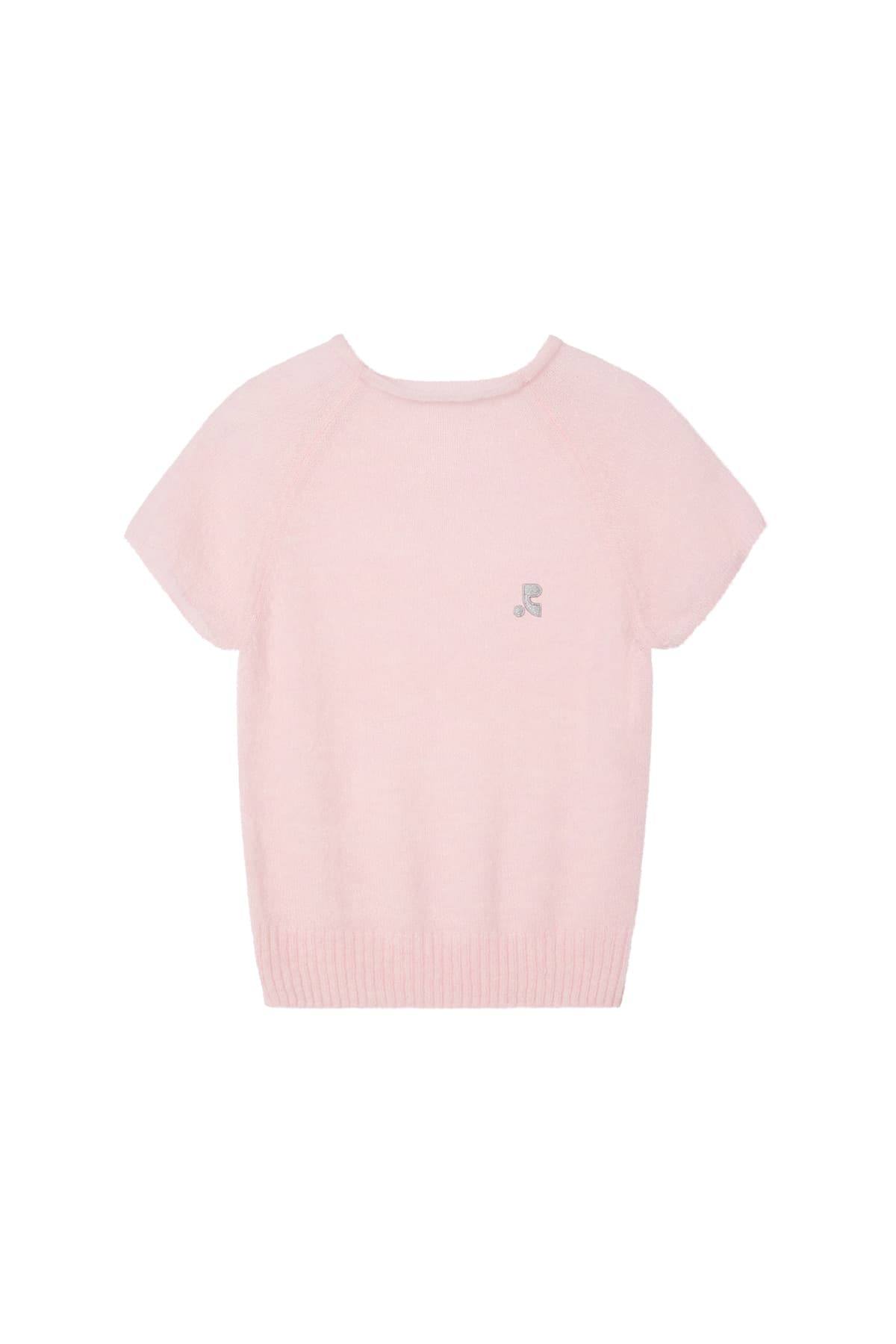 RAGLAN HALF SLEEVE KNIT TOP - PINK