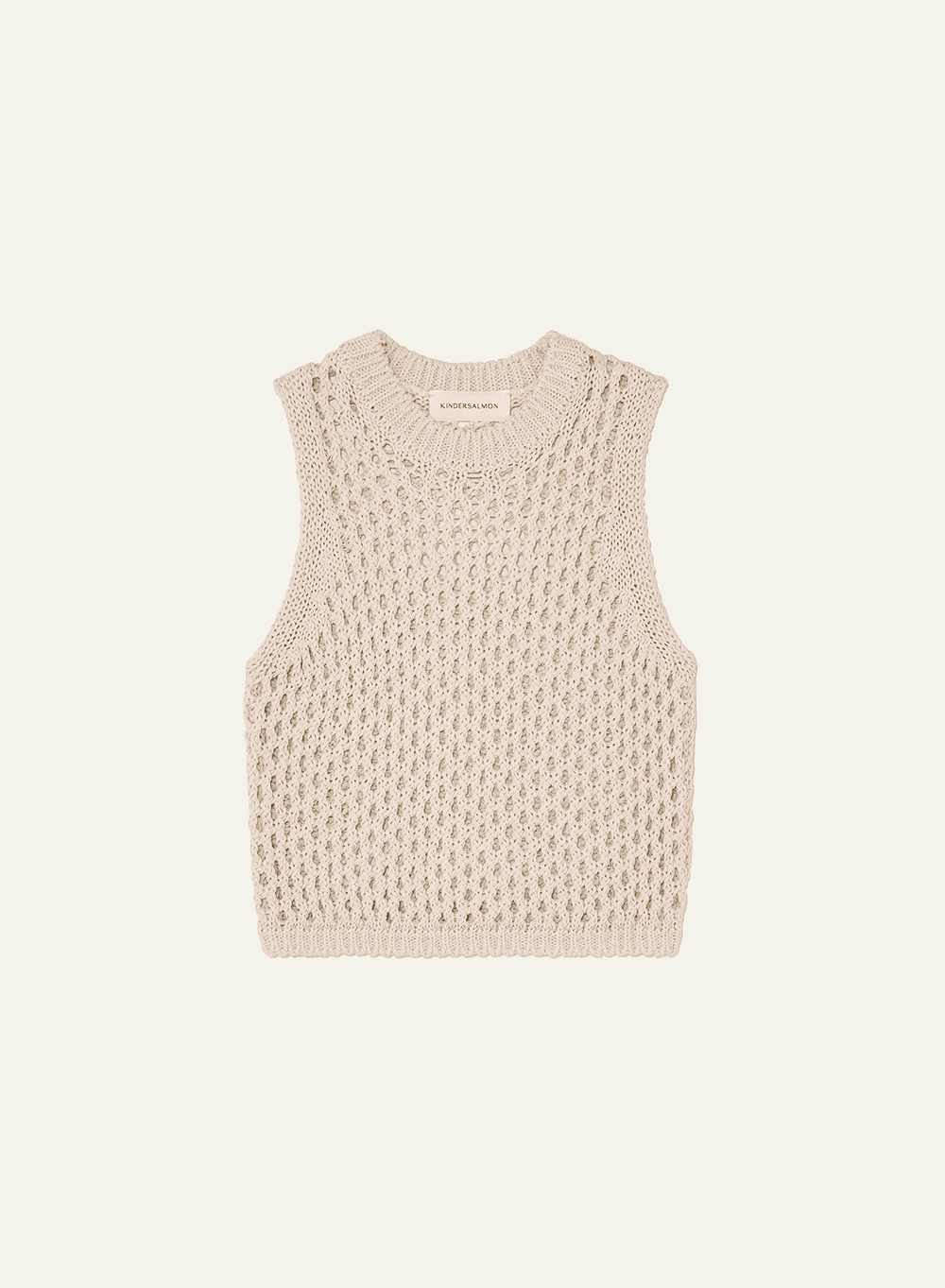 Organic Knitted Vest Ecru