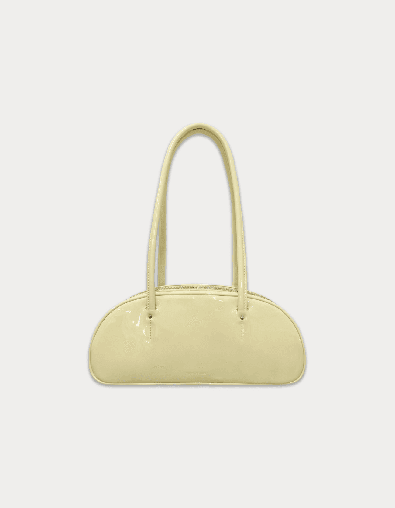 Glossy baguette bag - lemon