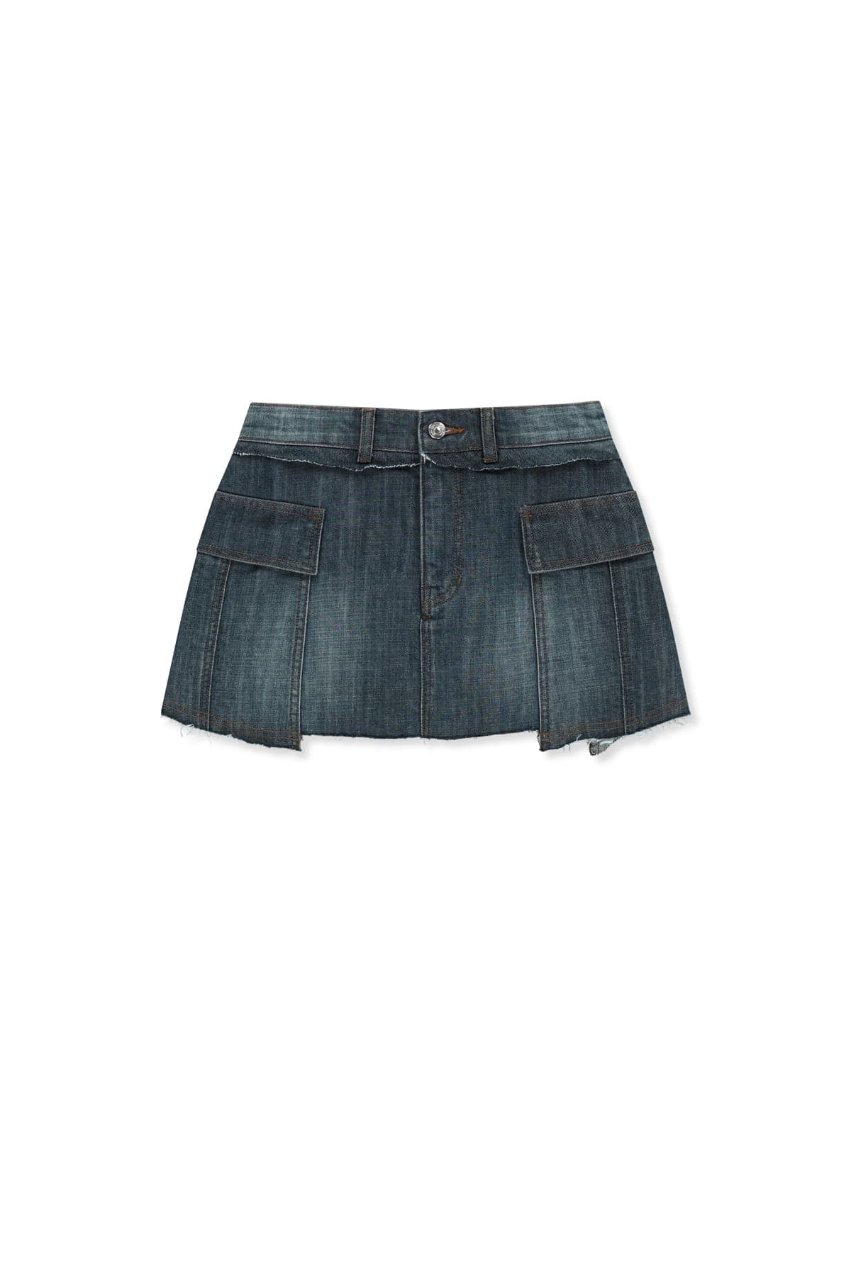 CARGO MINI DENIM SKORT IN BLUE