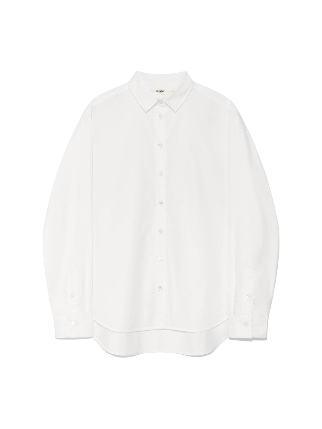 G CLASSIC EMBROIDERED BUTTON-UP SHIRT (WHITE)