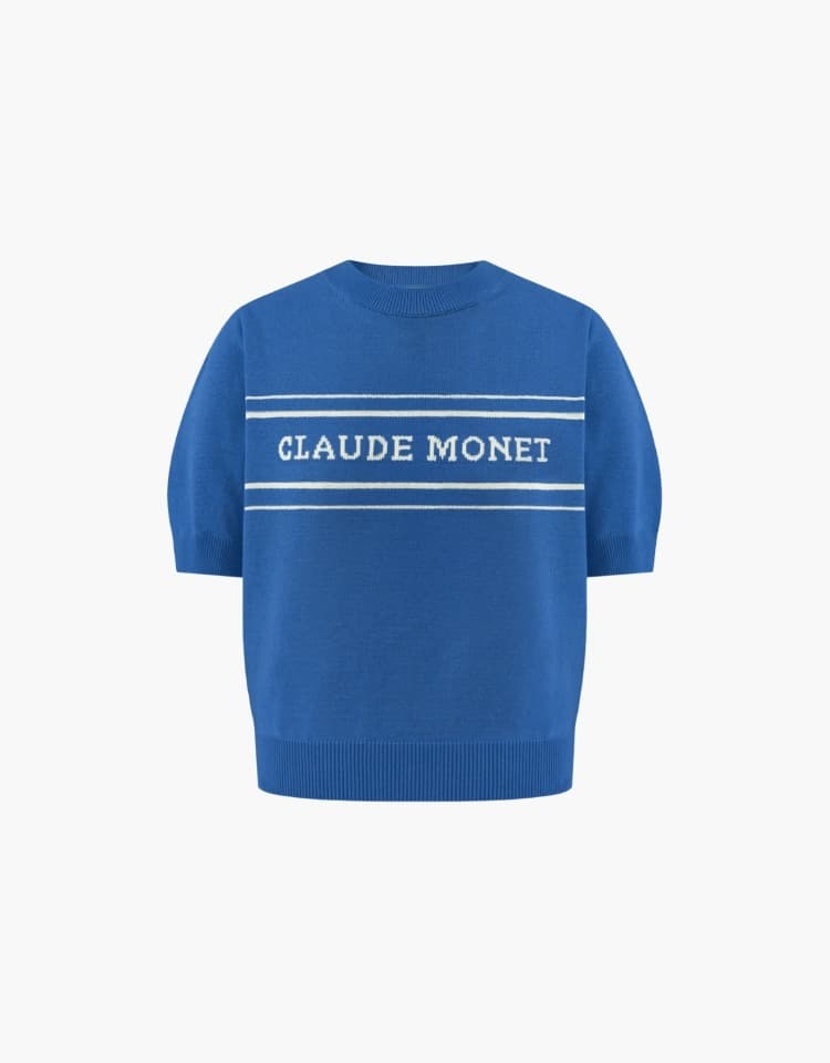 monet jacquard knit - blue