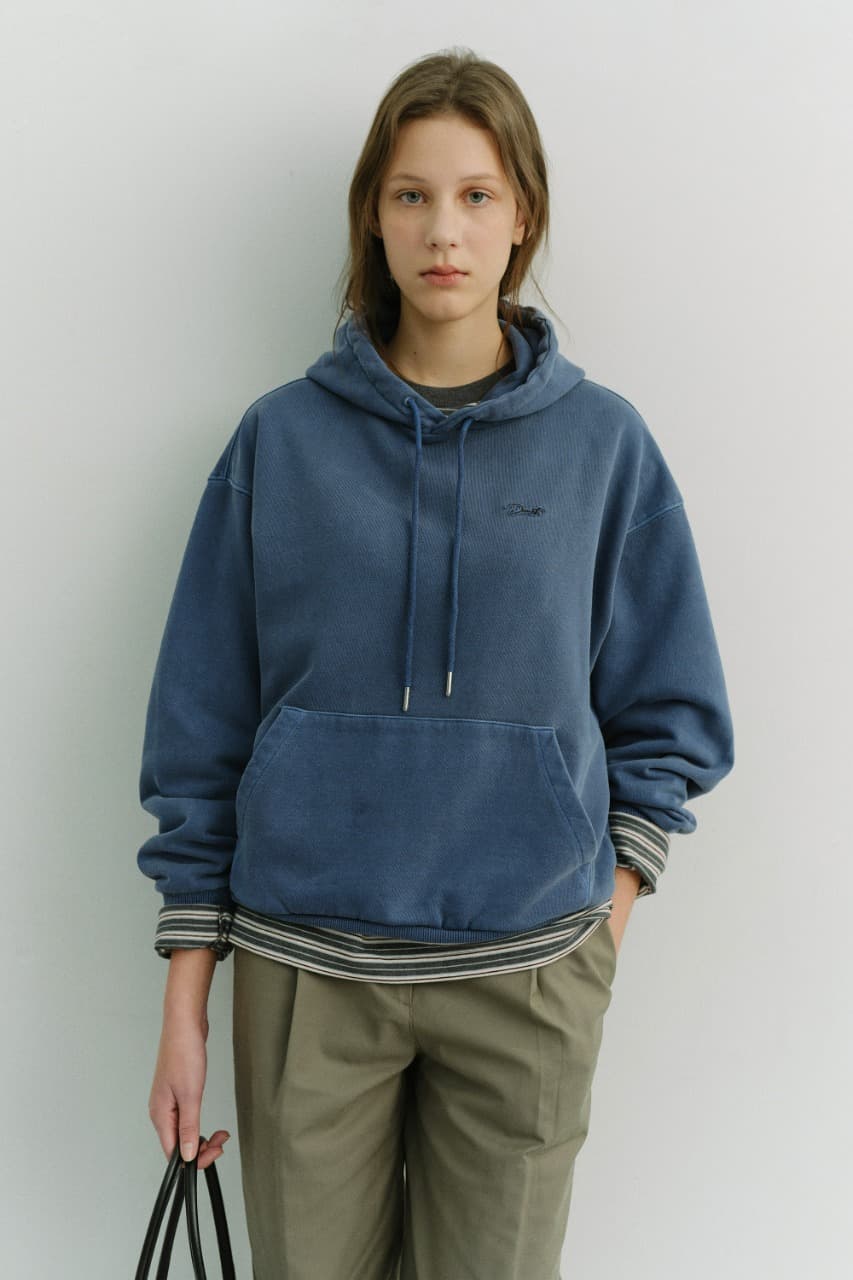 UNISEX GARMENT DYED HOODIE BLUE_UDTS6A113B2