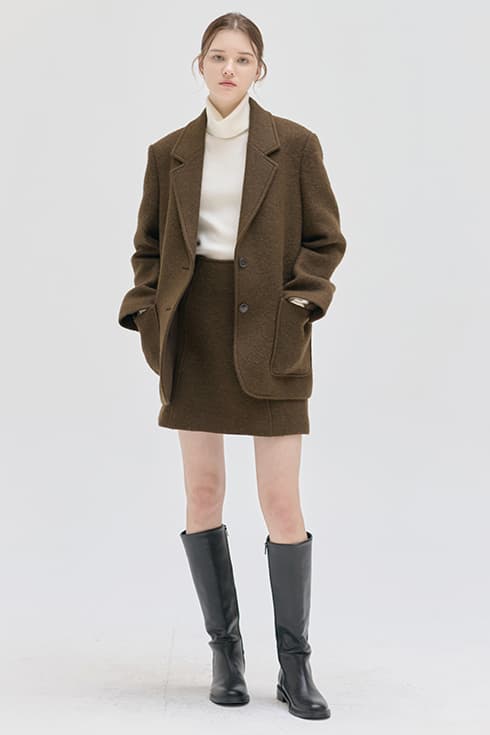 24WN alpaca mini skirt [BR]