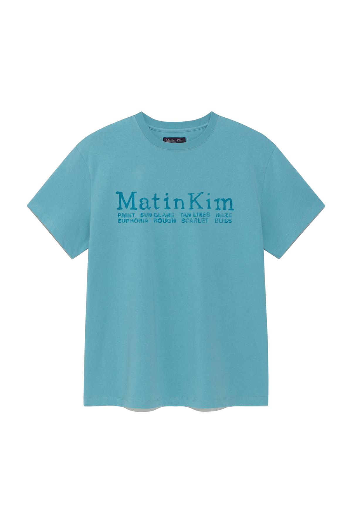 SWEAT PRINTING LOGO TOP FOR MEN IN TURQUOISE BLUE