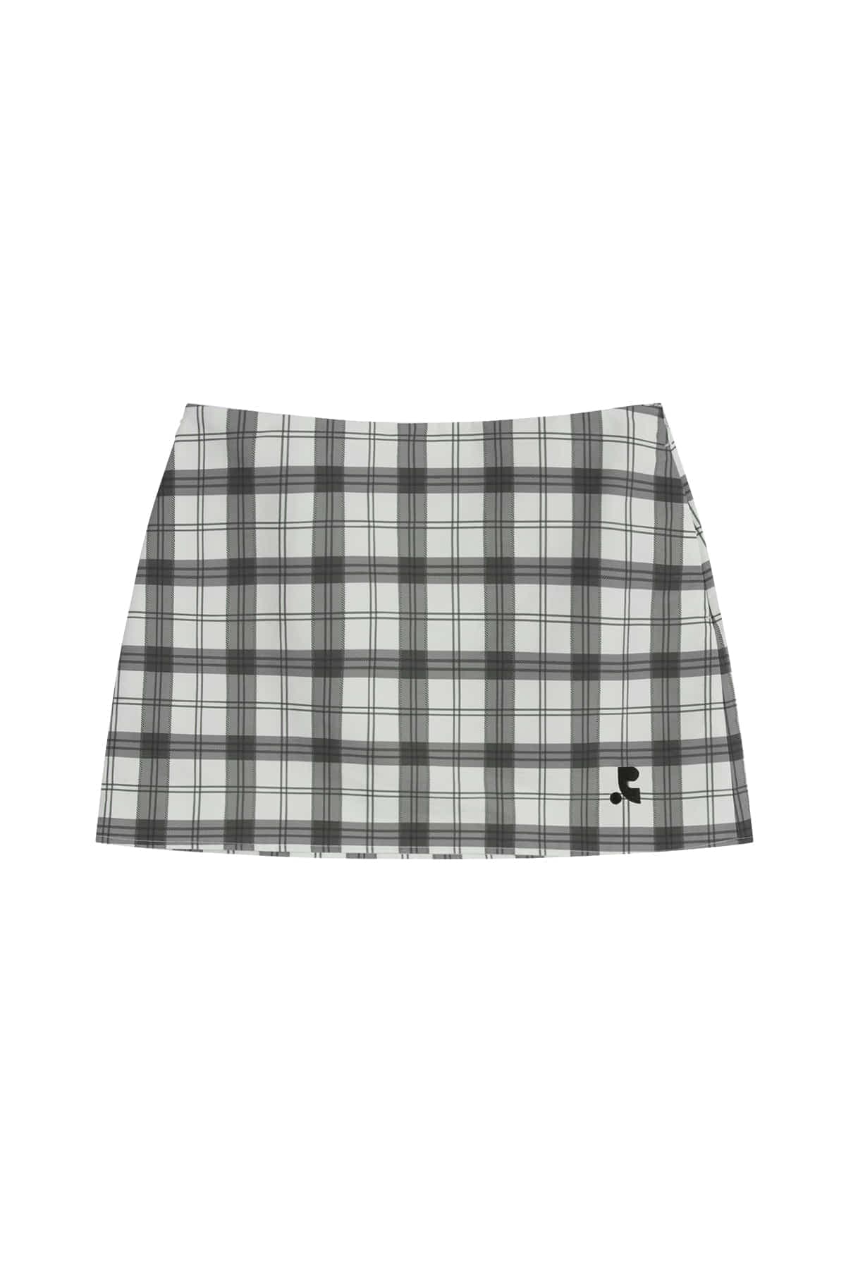RR CHECK MINI SKIRT - IVORY
