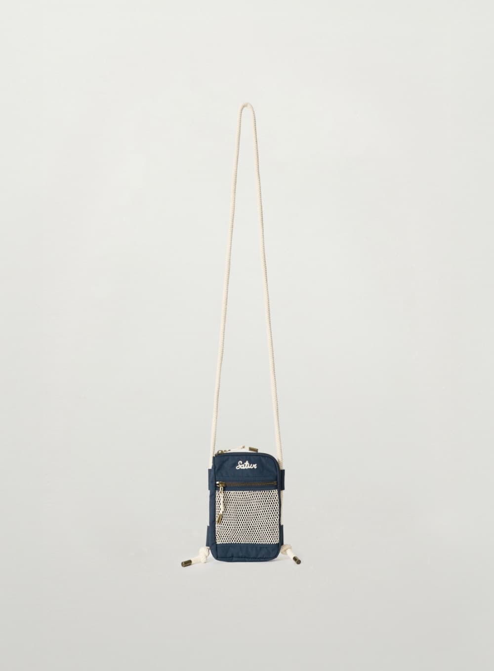 Net Pocket Travel Cross Bag - Navy