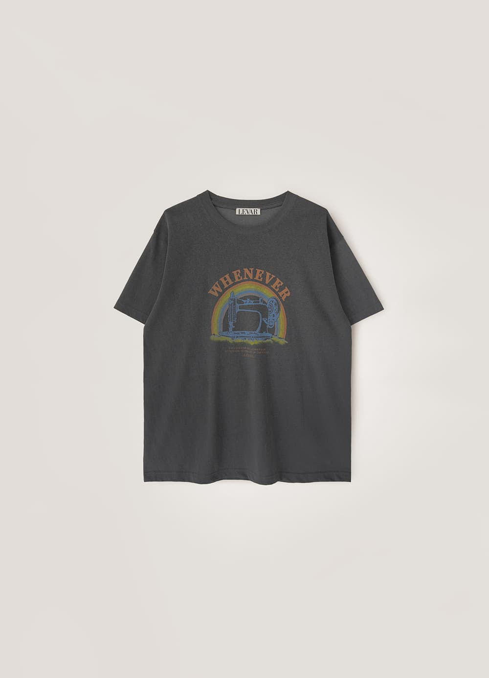 Fuzzy Rainbow T-Shirt - Charcoal