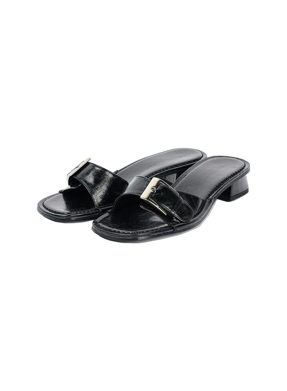 STRAP BELTED SANDAL_BLACK