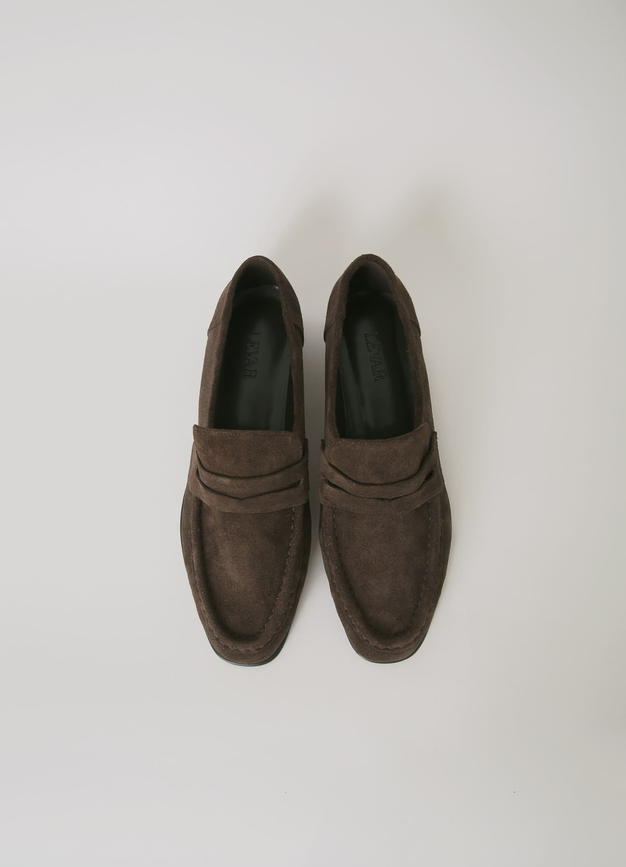 Suede Penny Loafer - Espresso Brown