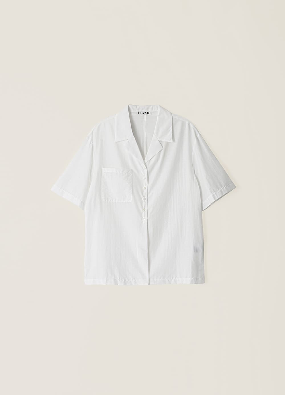 Open-Collar Silket Shirt - Off White