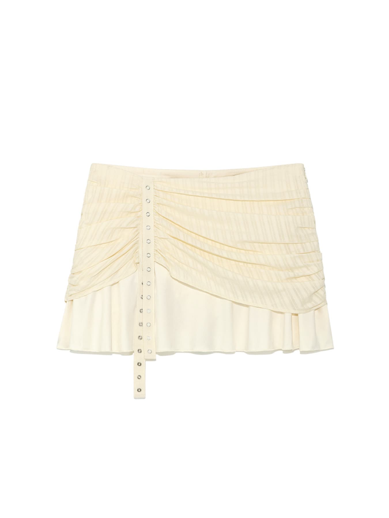 MISTY SHEER MINI SKIRT (LIGHT BEIGE)