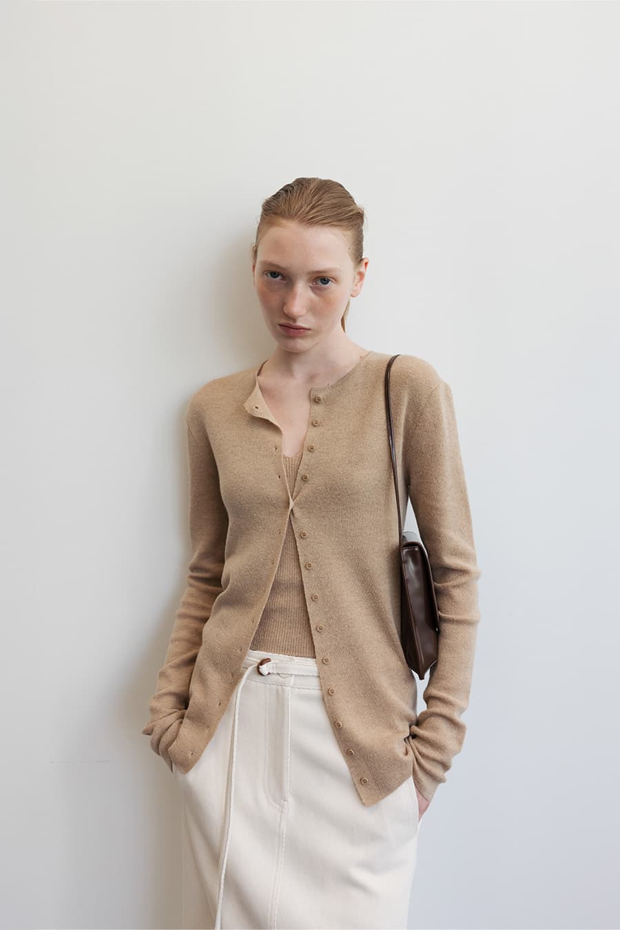 ANNE KNIT CARDIGAN [CAMEL]