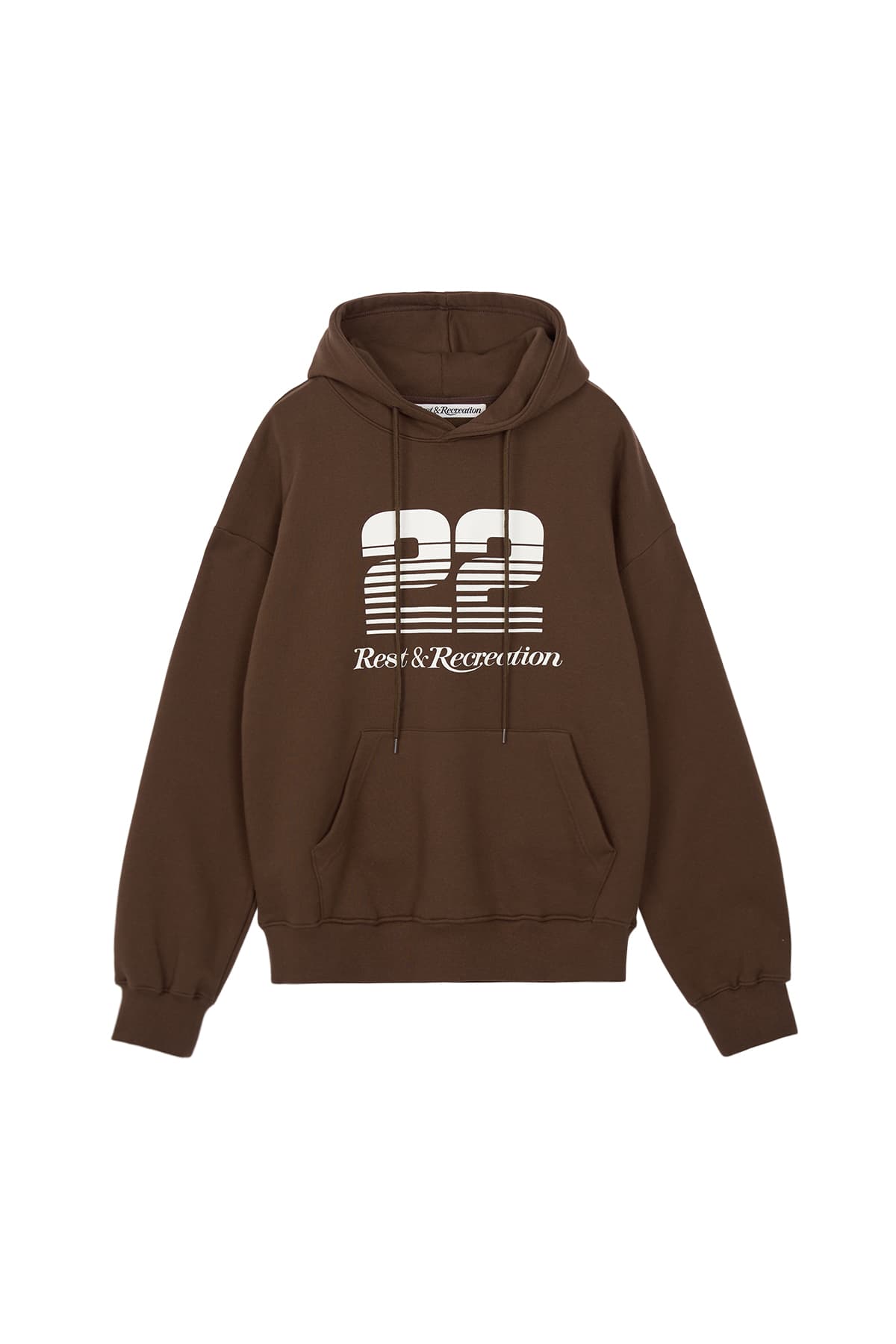 RR 22 LOGO OVERSIZED HOODIE - BROWN